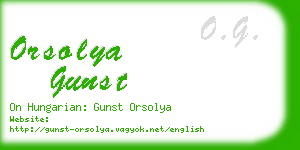 orsolya gunst business card